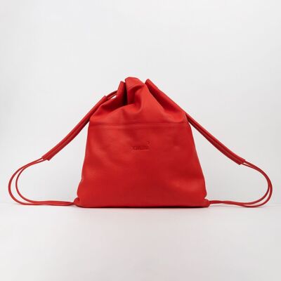 Bolso Mochila Piel Producto de Comercio Justo