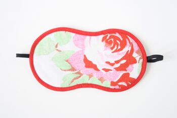 Masque de sommeil fleurs - rose rouge 1