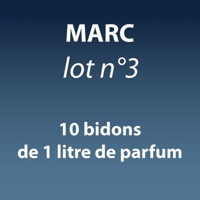 Lot n°3 de 10 bidons de parfum - MARC