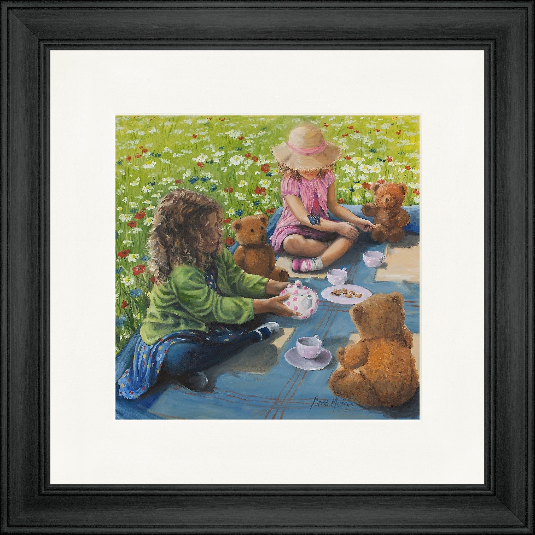 Tè con la stampa quadrata incorniciata dei Teddy Boys