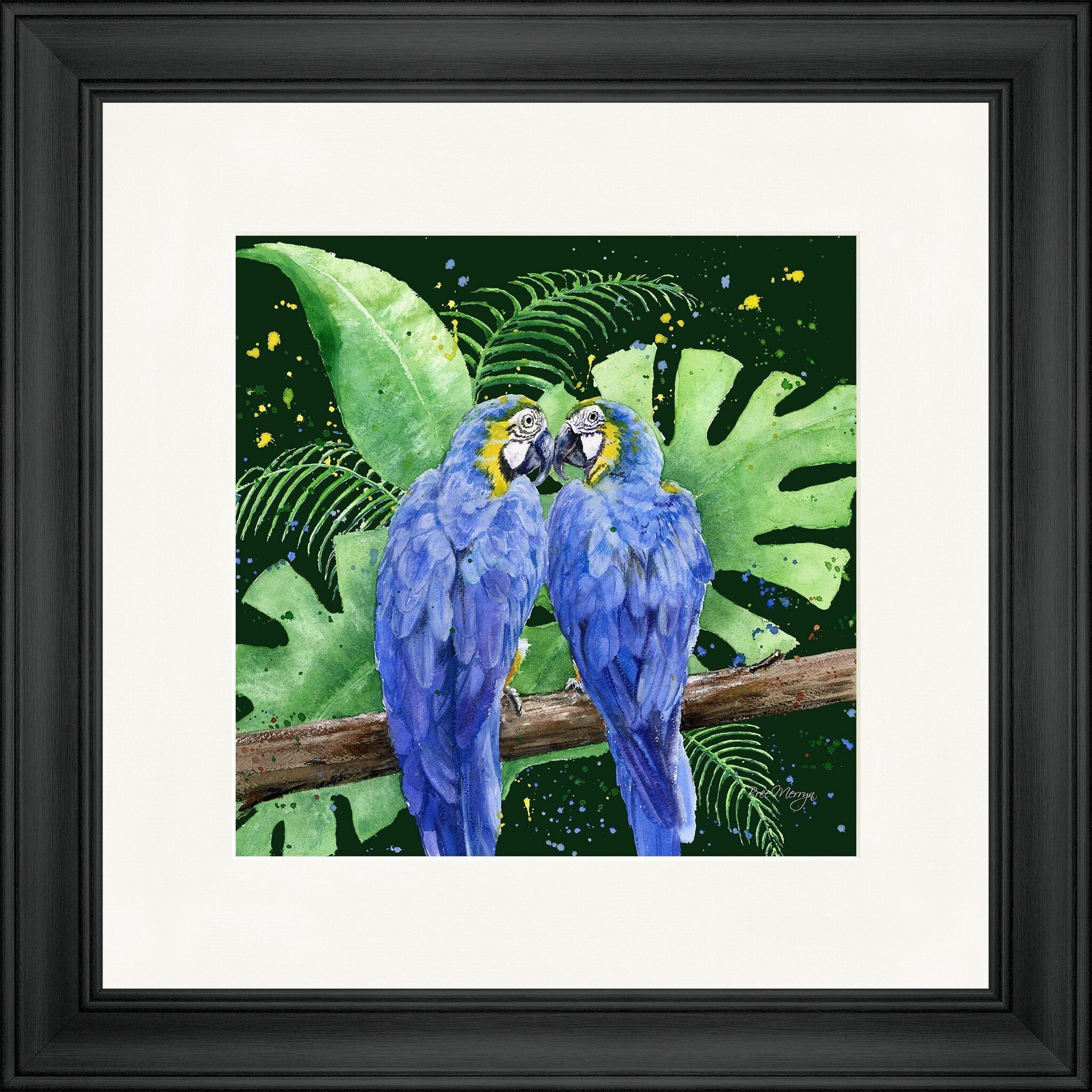 Lámina enmarcada Patsy y Pablo Cuadrado Verde