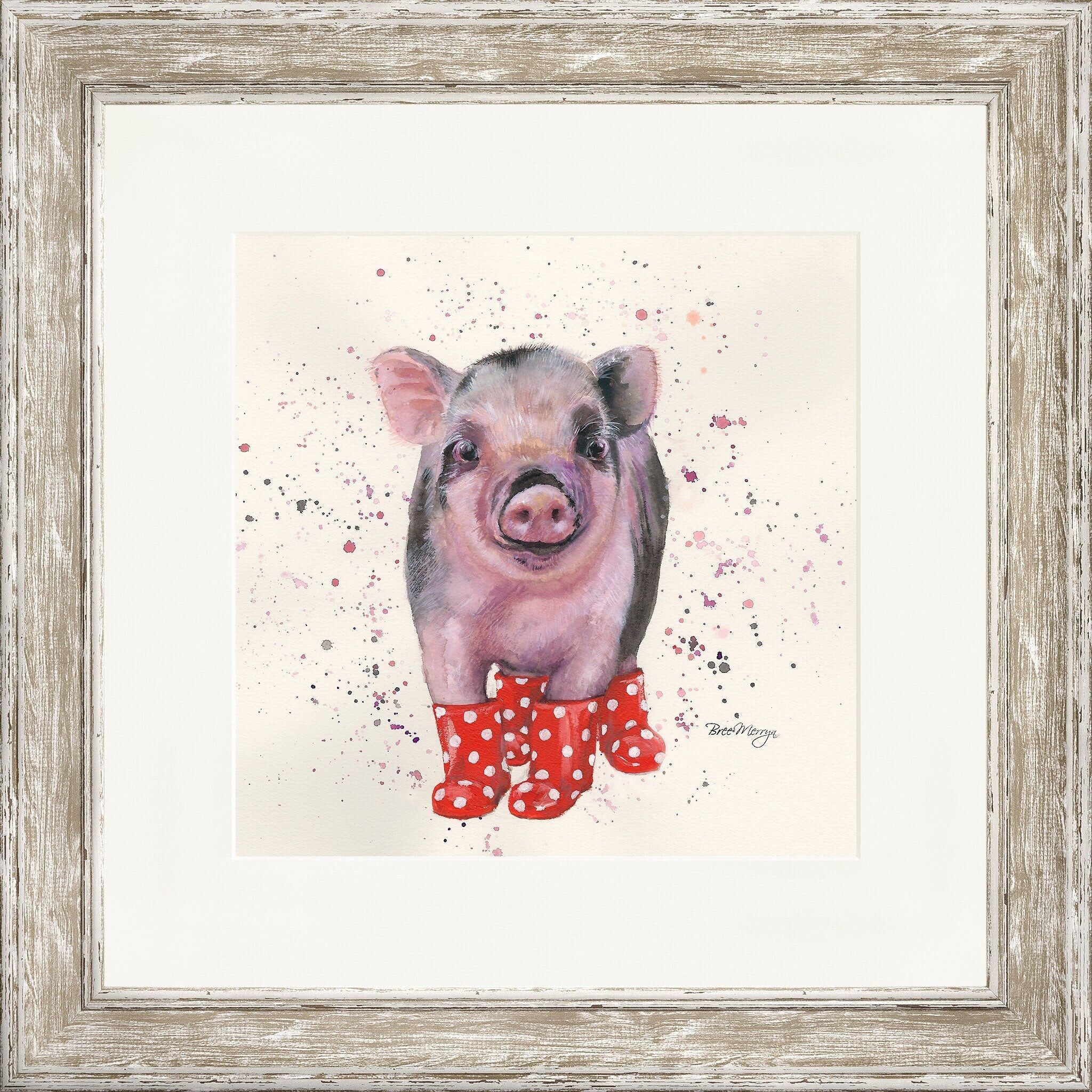 Lámina enmarcada Pamela con botas