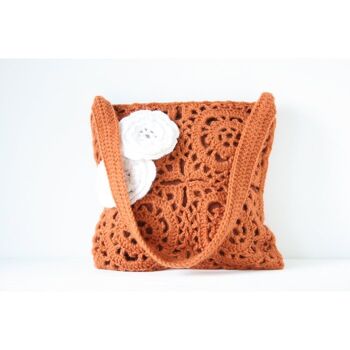 Sac au crochet Orange 1