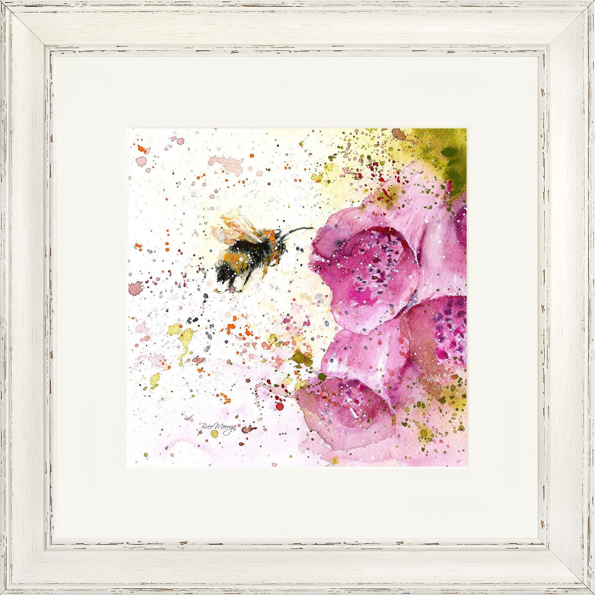 Stampa con cornice quadrata Foxgloves