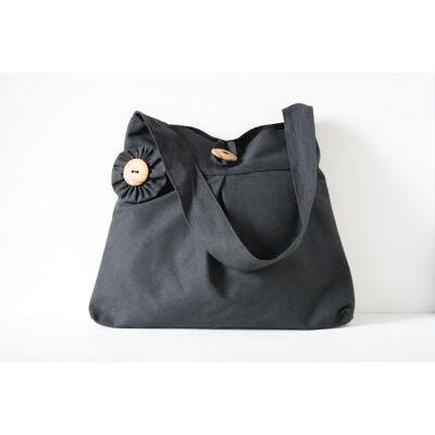 Gray shoulder bag