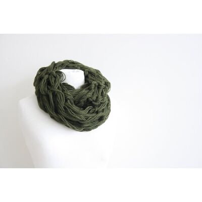 Green infinity scarf - acrylic