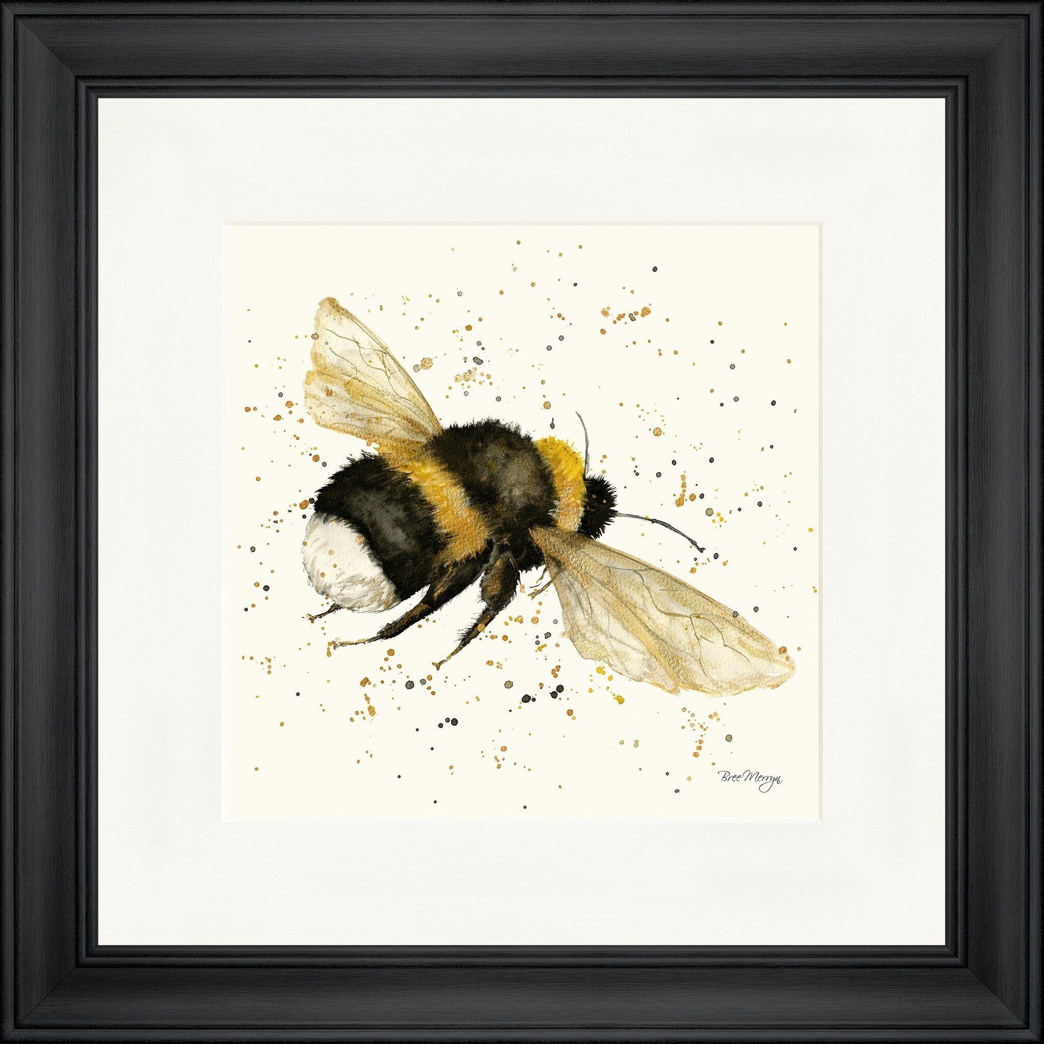 Quadratischer gerahmter Druck „Bee Kind“