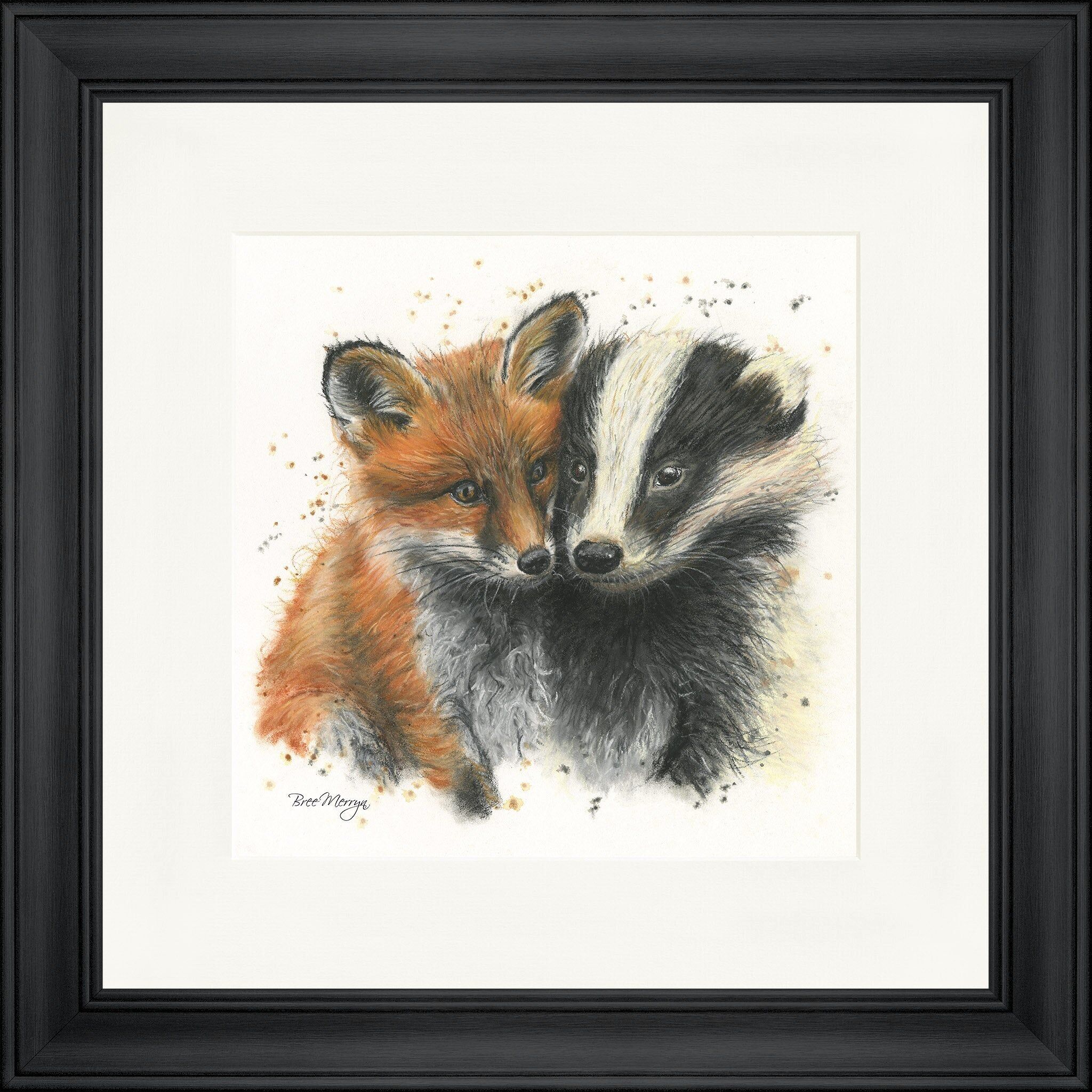 Freya and Braxton Square Framed Print