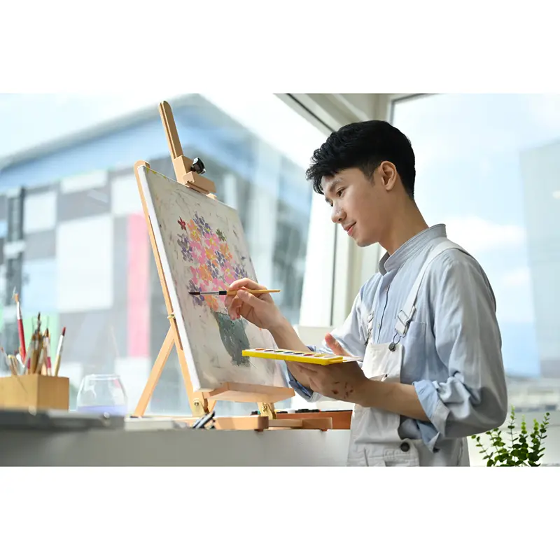 10 ensembles de palettes de peinture aquarelle, étuis individuels avec pinceau en bois et 8 couleurs vives, il suffit d'ajouter de l'eau, lavables