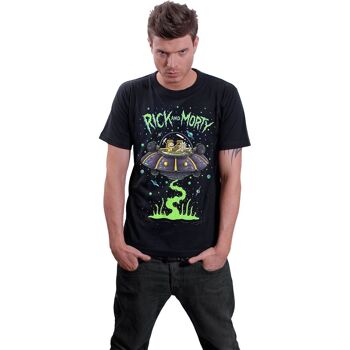 RICK AND MORTY - SPACE CRUISER - T-shirt imprimé sur le devant Noir 2