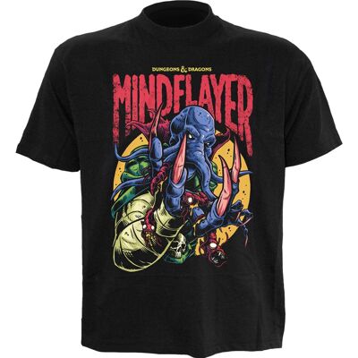 DUNGEONS AND DRAGONS - MINDFLAYER COLOR POP - T-shirt con stampa frontale nera