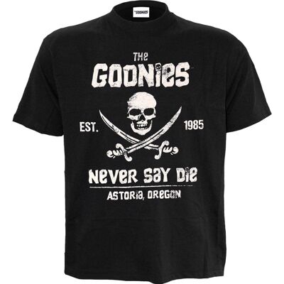 THE GOONIES - NEVER SAY DIE - T-Shirt mit Frontprint, Schwarz