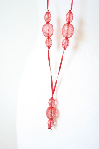 Collier Long - rouge 3