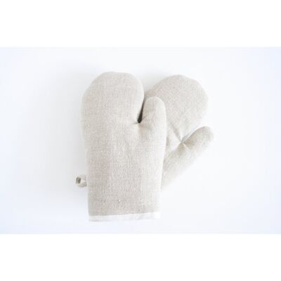 Linen oven gloves