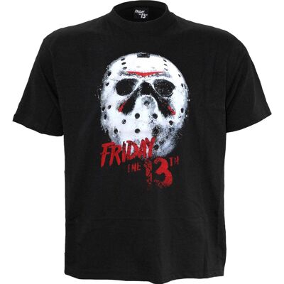 FREITAG DER 13. - WHITE MASK - T-Shirt mit Frontprint Schwarz