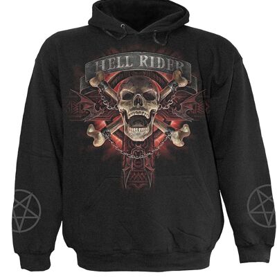 HELL RIDER - Felpa con cappuccio per bambini Nera