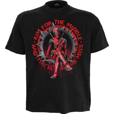 DEADPOOL - AIM FOR THE MIDDLE - T-Shirt mit Frontprint, Schwarz