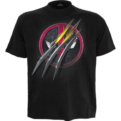 DEADPOOL - SLASHED - T-shirt con stampa frontale Nera