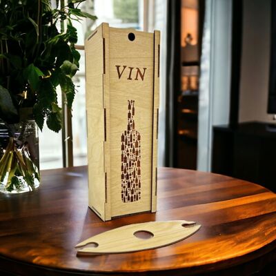 Caja de vino transparente "Botella"