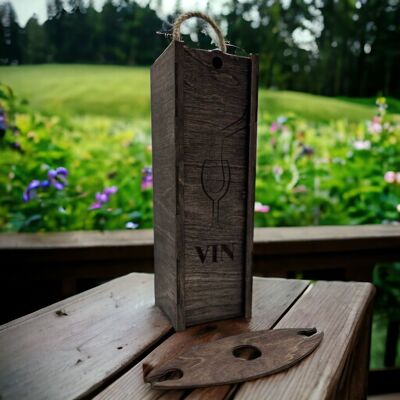 Caja de vino con cuerda "Vidrio"