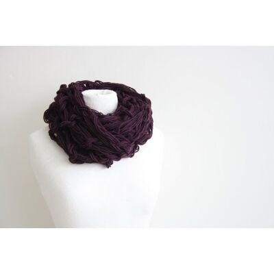 Purple infinity scarf - acrylic