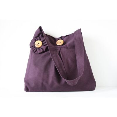 Bolso de hombro morado