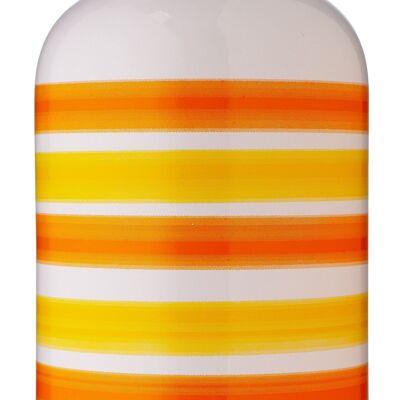 Botella de cristal decorada con aceite de oliva virgen extra - Amarillo