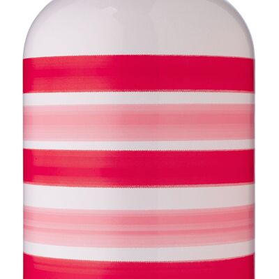 Botella de cristal decorada con aceite de oliva virgen extra - Rojo