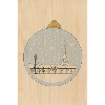 Mapa de madera - Iconos de París Baubel