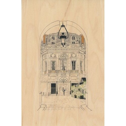 Carte en bois- paris icons hotel particulier