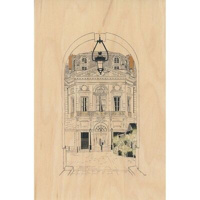Mapa de madera - Hotel privado iconos de París