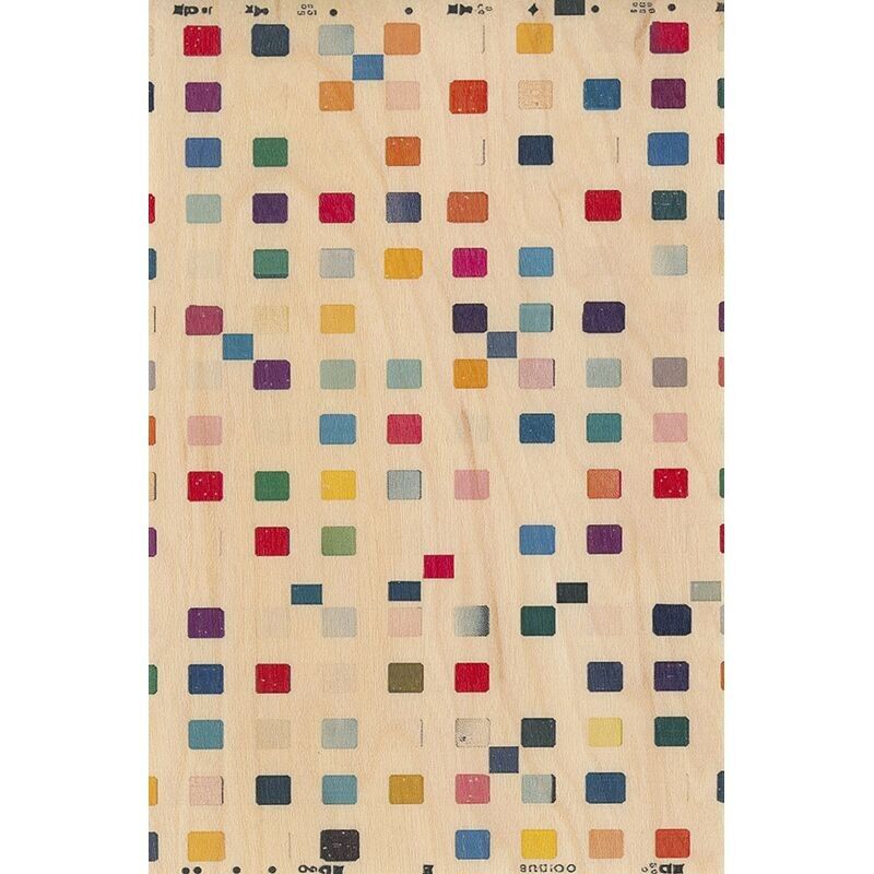 Holzkarte – KI-Quadrate