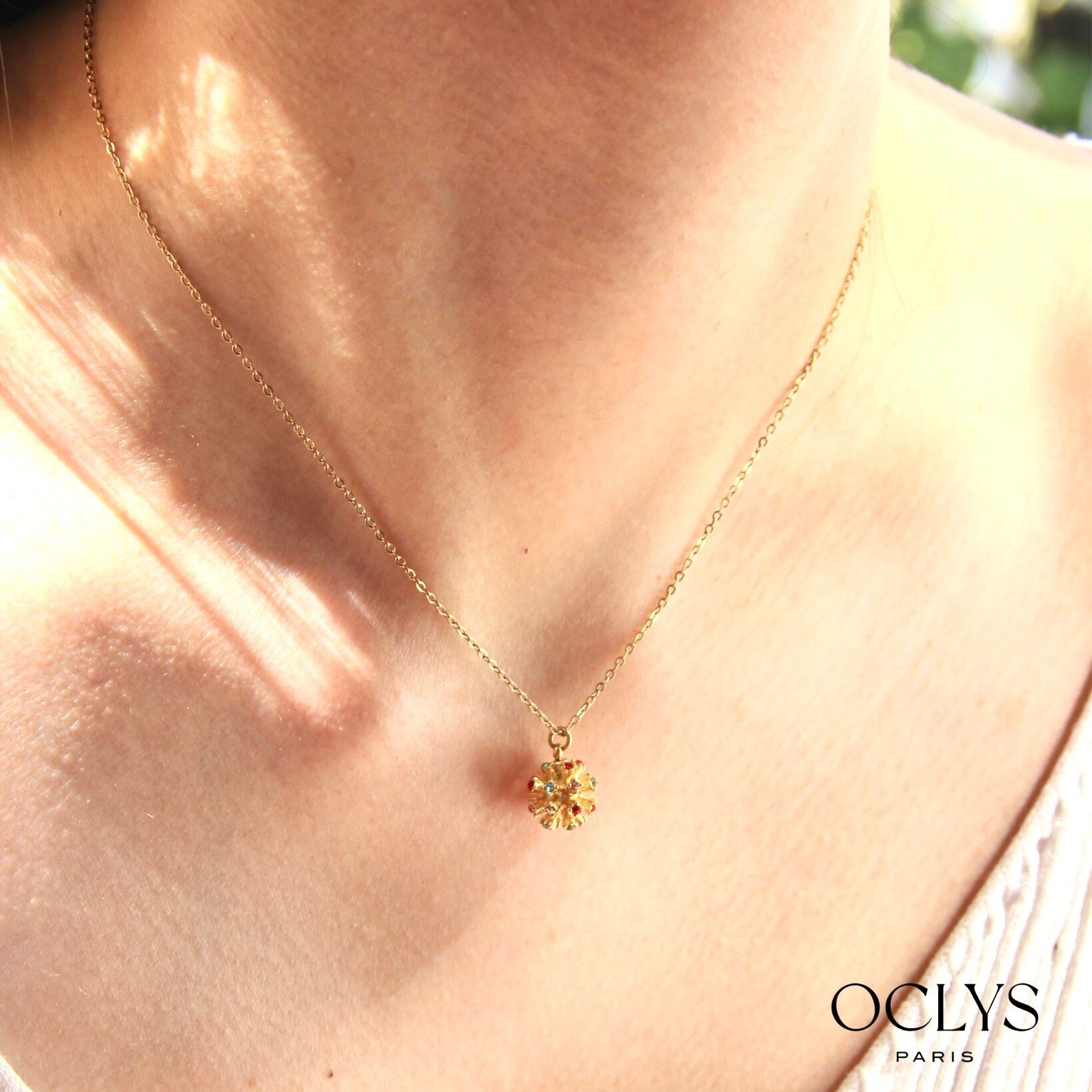 Collar de acero con bola de strass Galicia