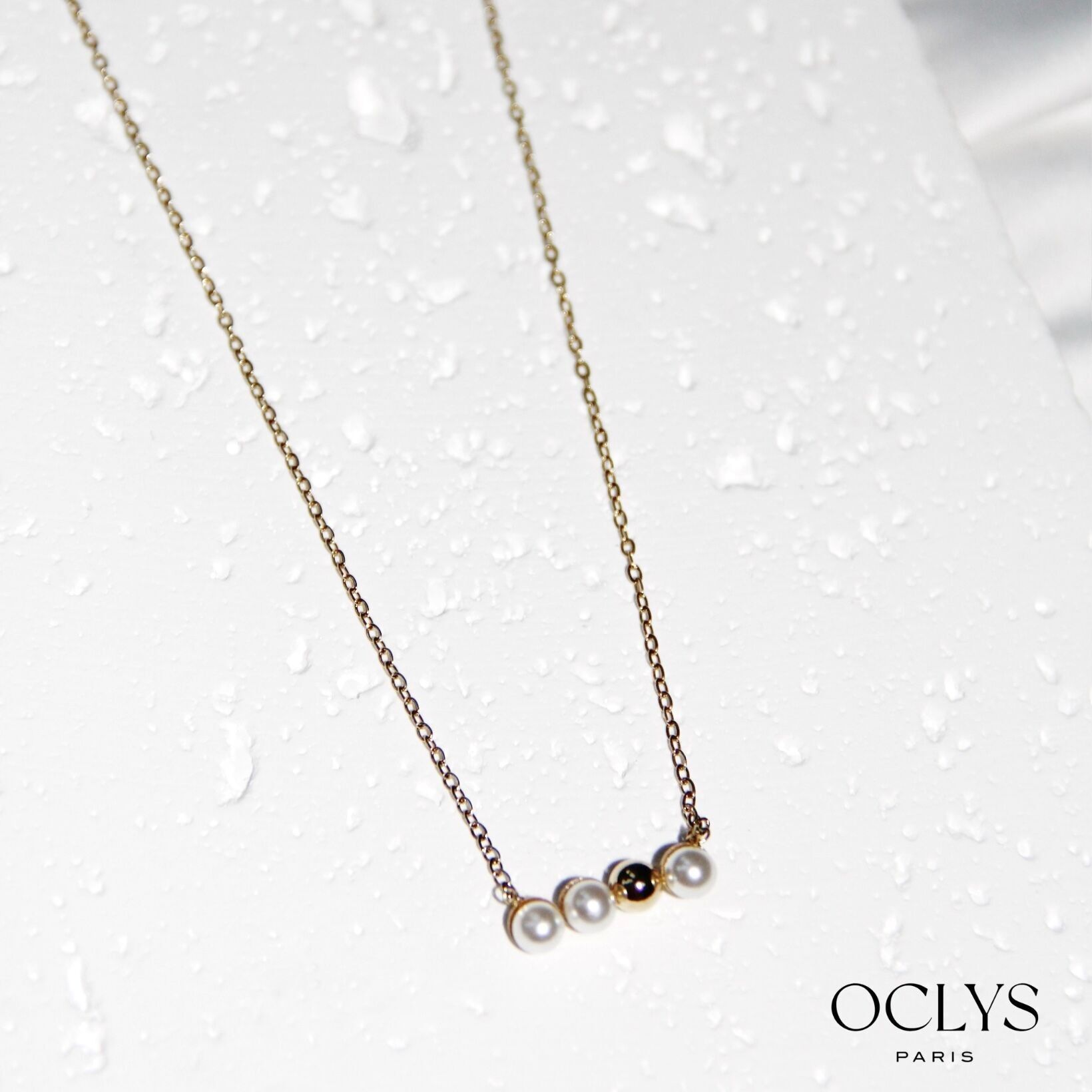 Collana in acciaio inossidabile con perle Loane