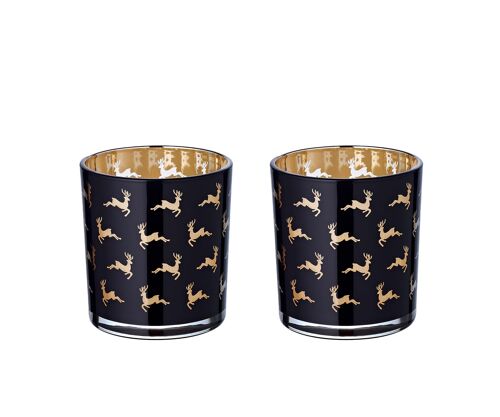 Teelicht 2er Set Luna Ø 7 cm, H 8 cm