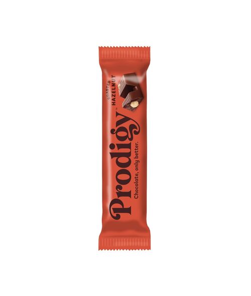 Prodigy Roasted Hazelnut Chocolate Bar 35g Case of 15