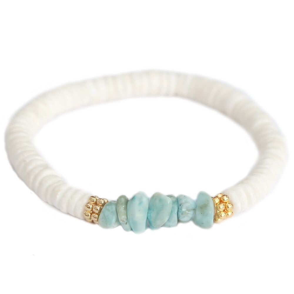 Bracciale conchiglia amazzonite