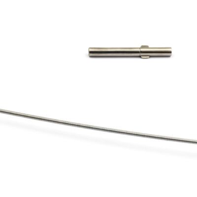 Edelstahl Spiralkette 0,8mm 42cm