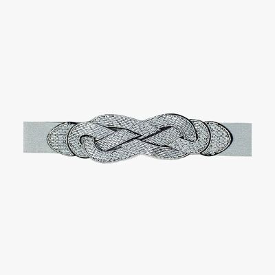 Cintura argentata con dettagli intrecciati in argento