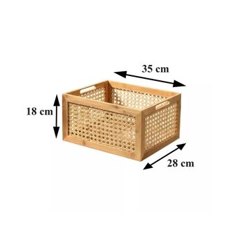 Boîte en Bambou et Rotin Grand Modèle - H18 cm 3