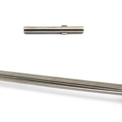 Collana Cable in acciaio inossidabile 0,5mm fili:5 40cm