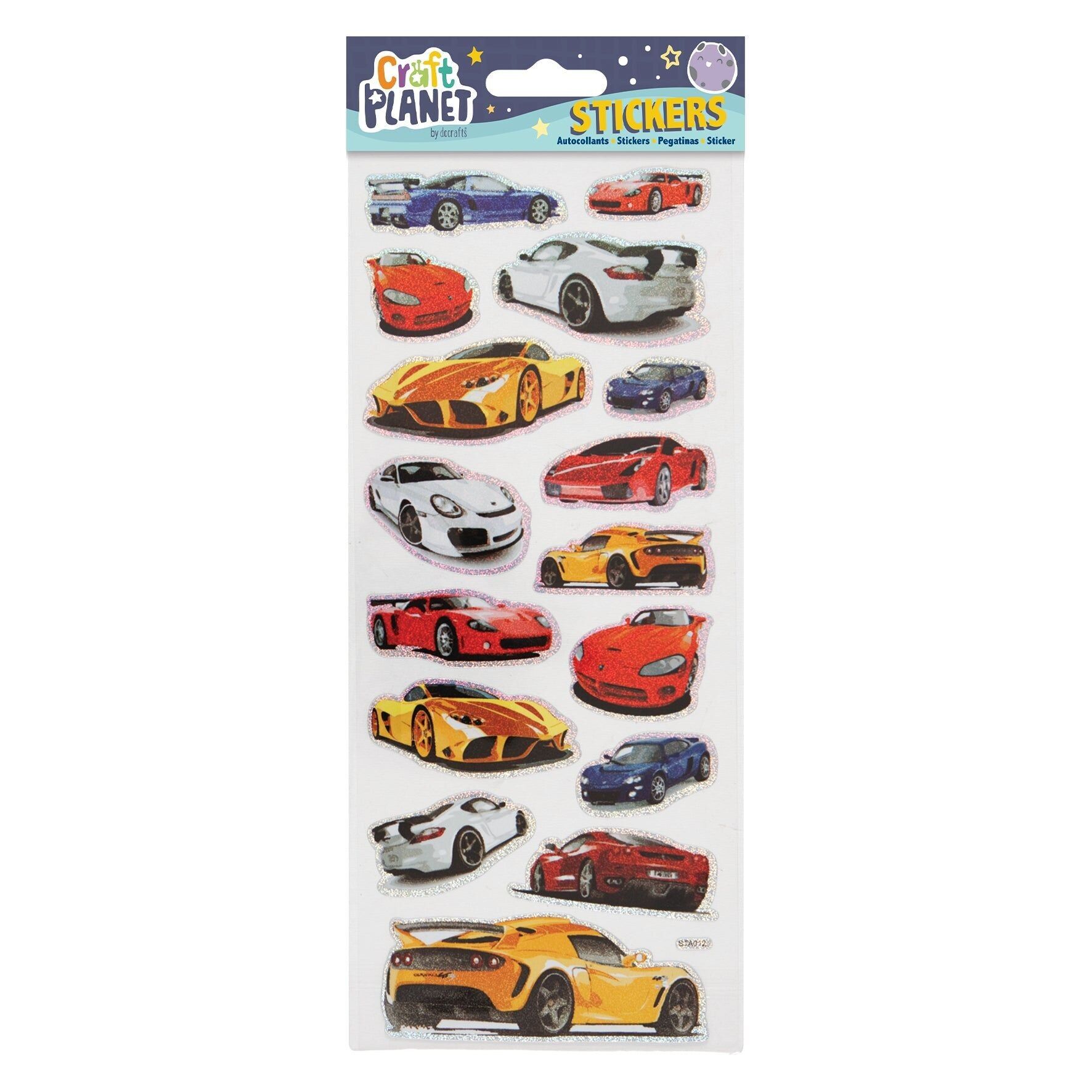 Craft Planet Fun pegatinas, coches, paquete individual