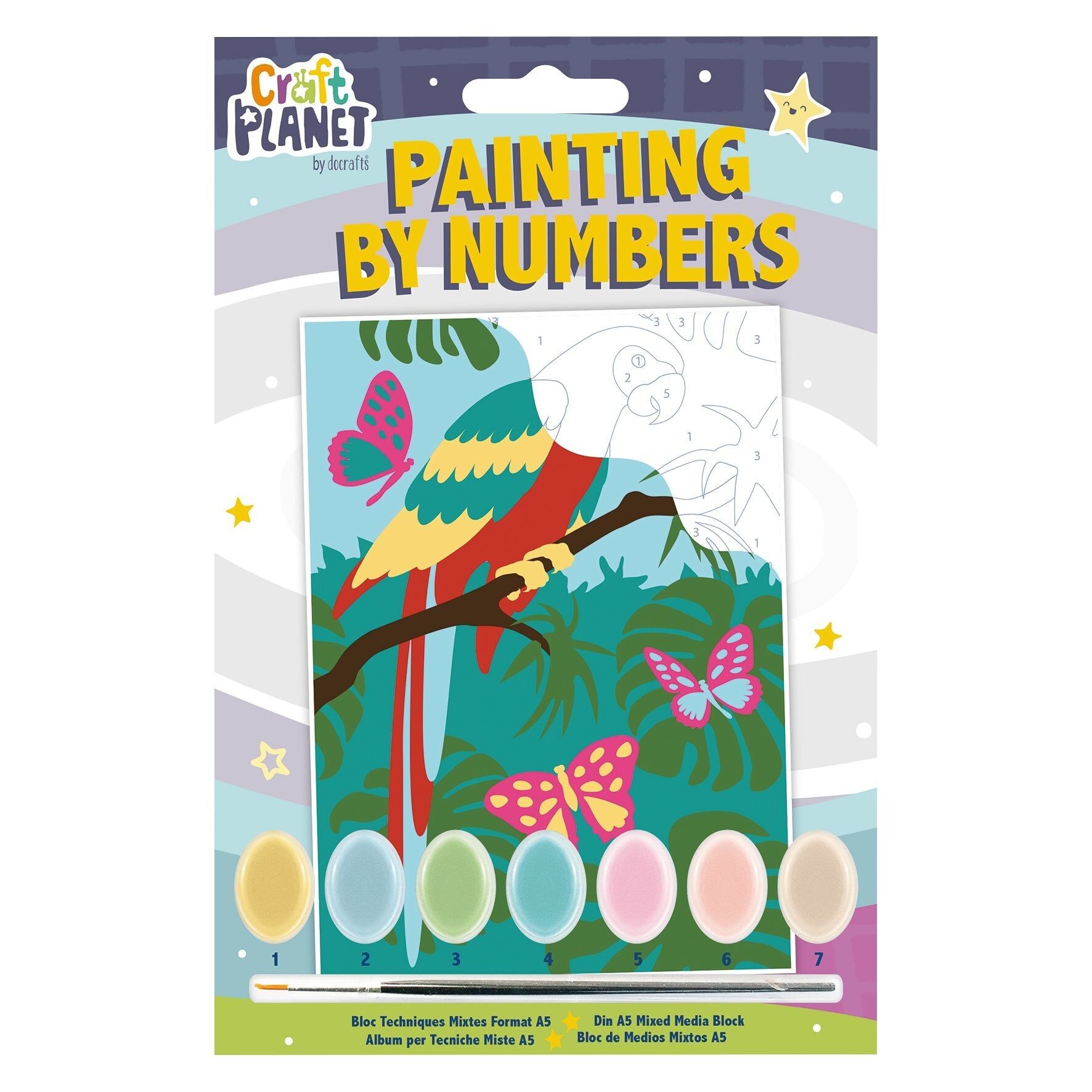Kit Craft Planet Mini Paint By Numbers - Pappagallo