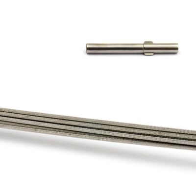 Collana in acciaio inossidabile Cable collana 0,5mm fili:12 40cm