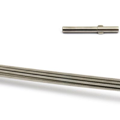 Collana in acciaio inossidabile Cable collana 0,5mm fili:12 45cm