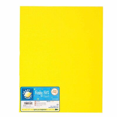 Craft Planet Feuille de feutre acrylique jaune 9 x 12 cm
