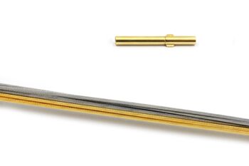 Collier en acier inoxydable bicolore Cable collier 0,5mm brins:12 42cm