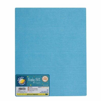 Craft Planet Feuille de feutre acrylique, bleu bébé, 9 x 12, art et artisanat amusant pour les enfants, fournitures de bricolage, utilisation à la maison ou à l'école, fabrication de marionnettes à doigts, peluches, accessoires de mode