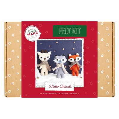 Kit di decorazioni per animali invernali in feltro