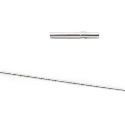 Argento 935 Collana a spirale 0,8mm 40cm